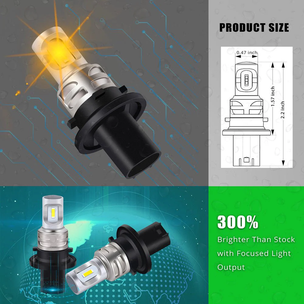 12174NA 12181NA PWY24W LED Turn Signal Lights Bulb Replacement, Yellow - Image 4