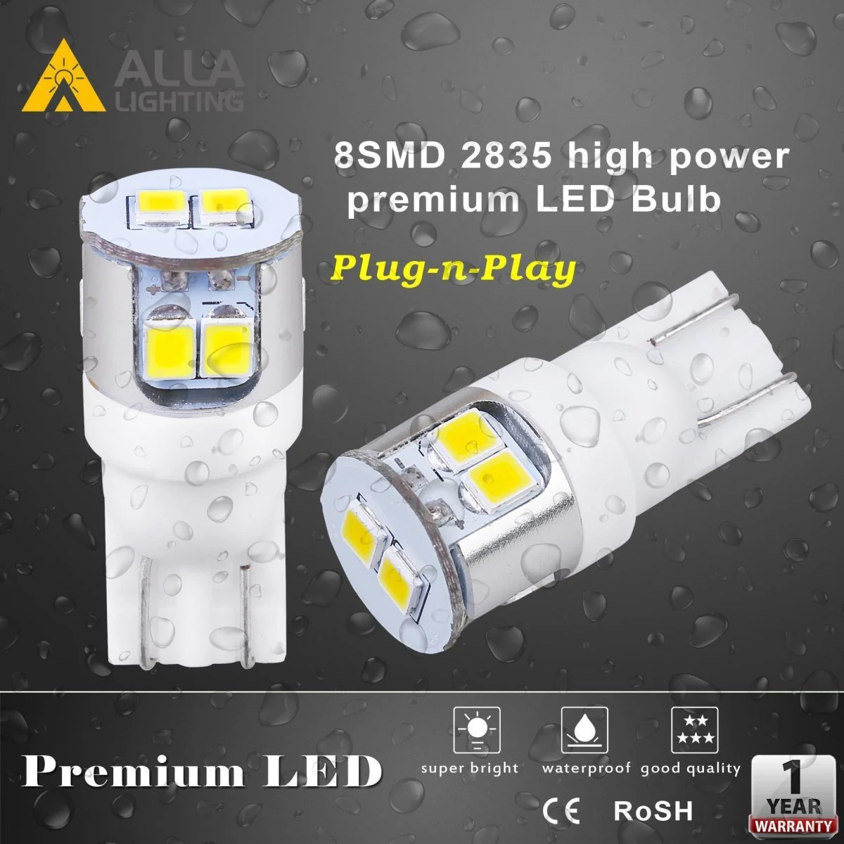 194 168 LED Bulbs 12V Interior Map Dome Trunk Courtesy Lights W5W 2825 - Image 8
