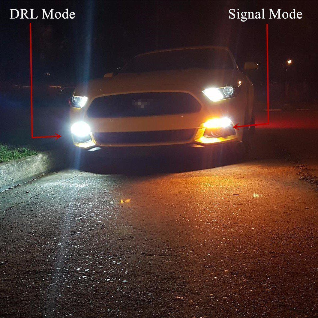 2357 1157 LED Switchback Bulbs Turn Signal Lights, 6K White/Amber Yellow - Image 3