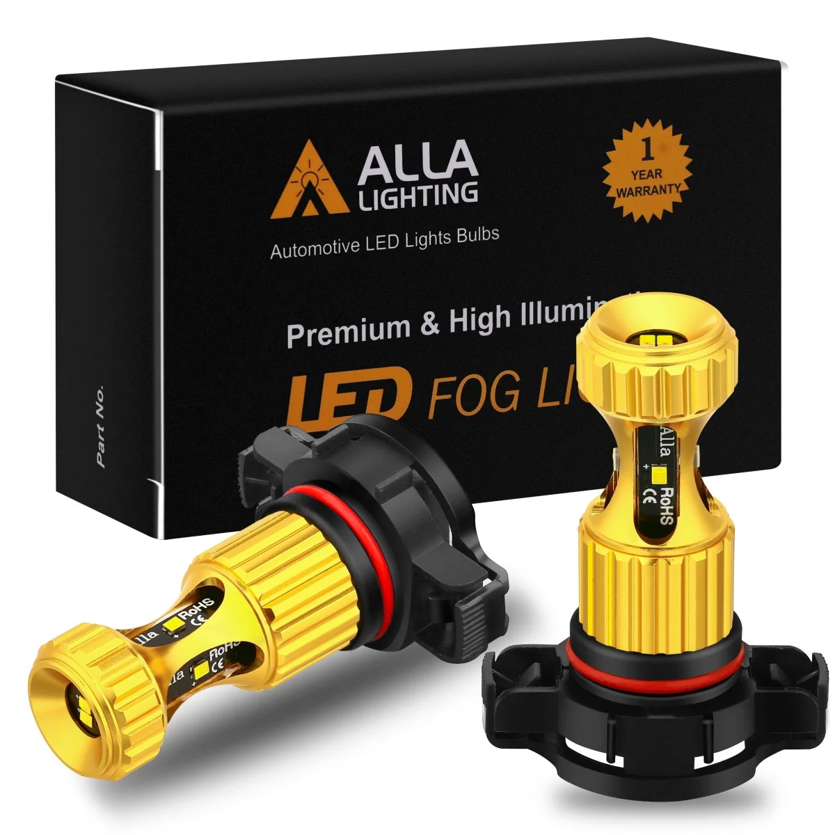 2504 PSX24W LED Fog Lights Bulbs 12276 12V Replacement - Image 9