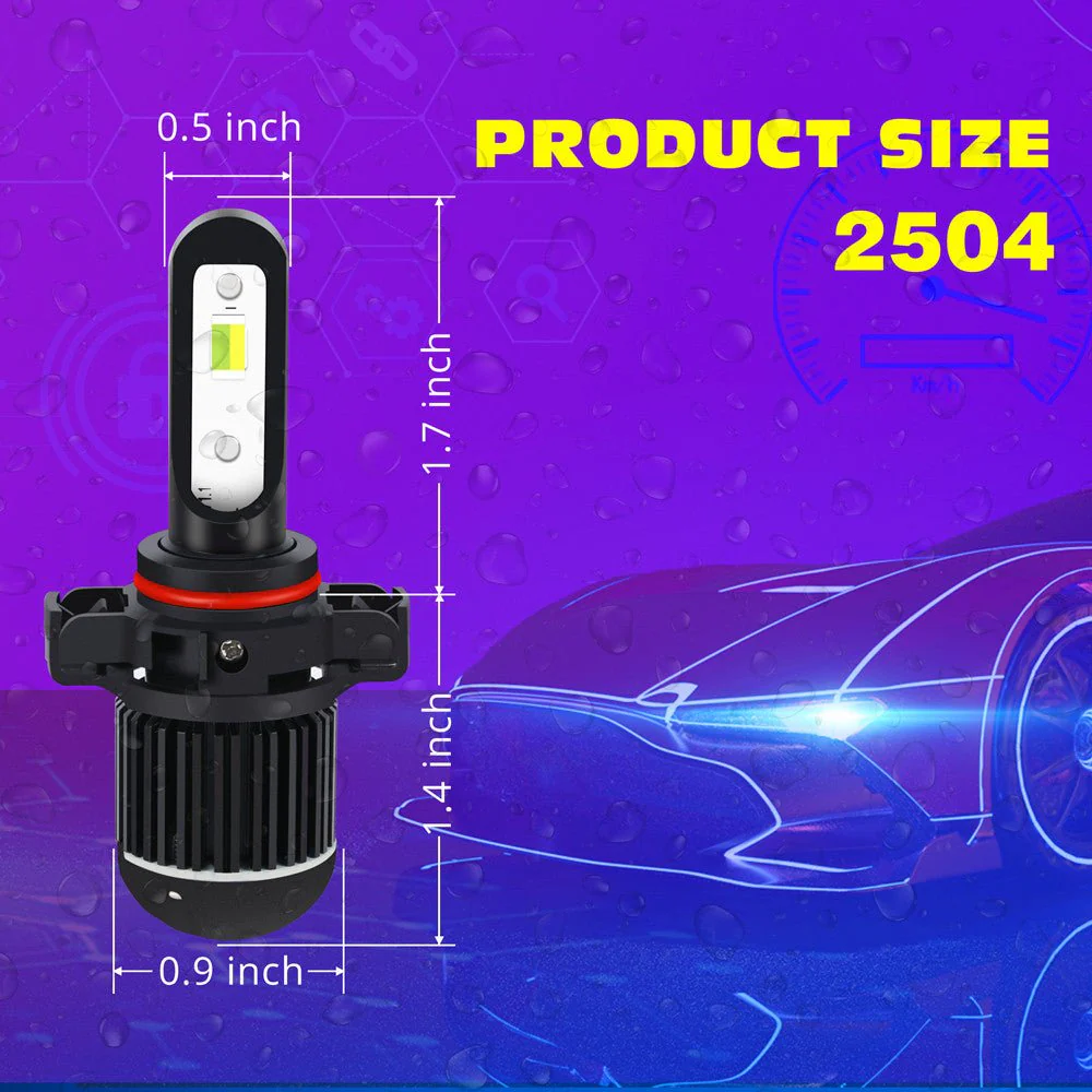 2504 PSX24W LED Switchback Fog Lights Bulbs | White/Yellow - Image 6