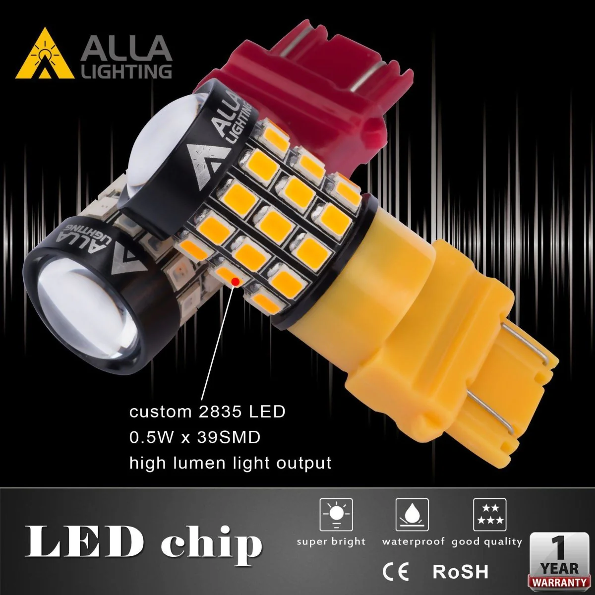 3156 3157 LED Lights Bulbs 2835 39-SMD, 6K White/Amber Yellow/Red - Image 11