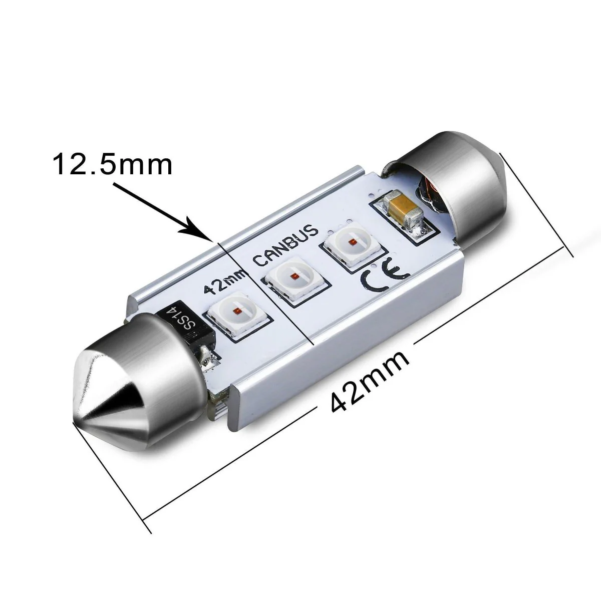 42mm 211-2 578 LED Festoon Bulbs Interior Map Dome Trunk Lights - Image 13