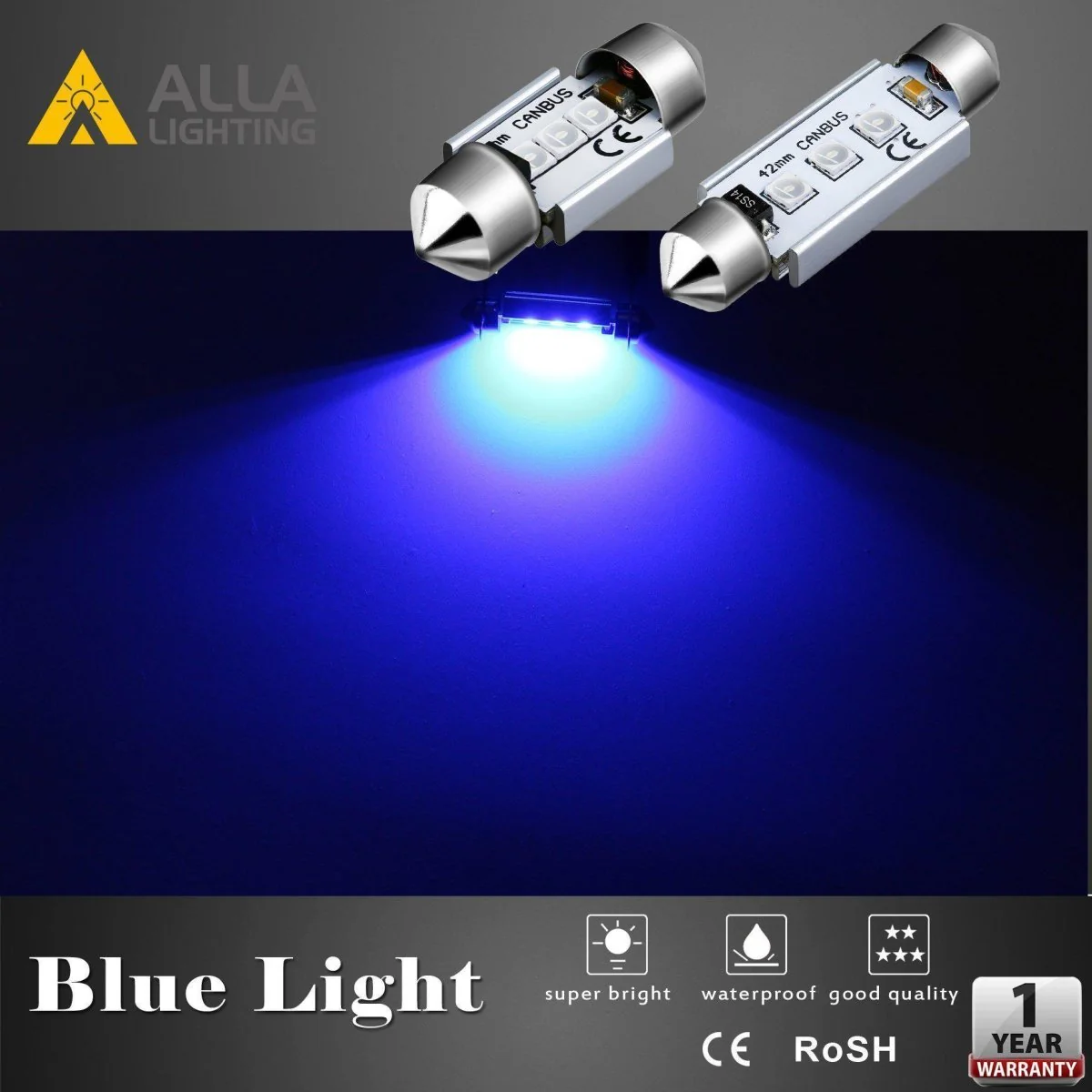 42mm 211-2 578 LED Festoon Bulbs Interior Map Dome Trunk Lights - Image 7