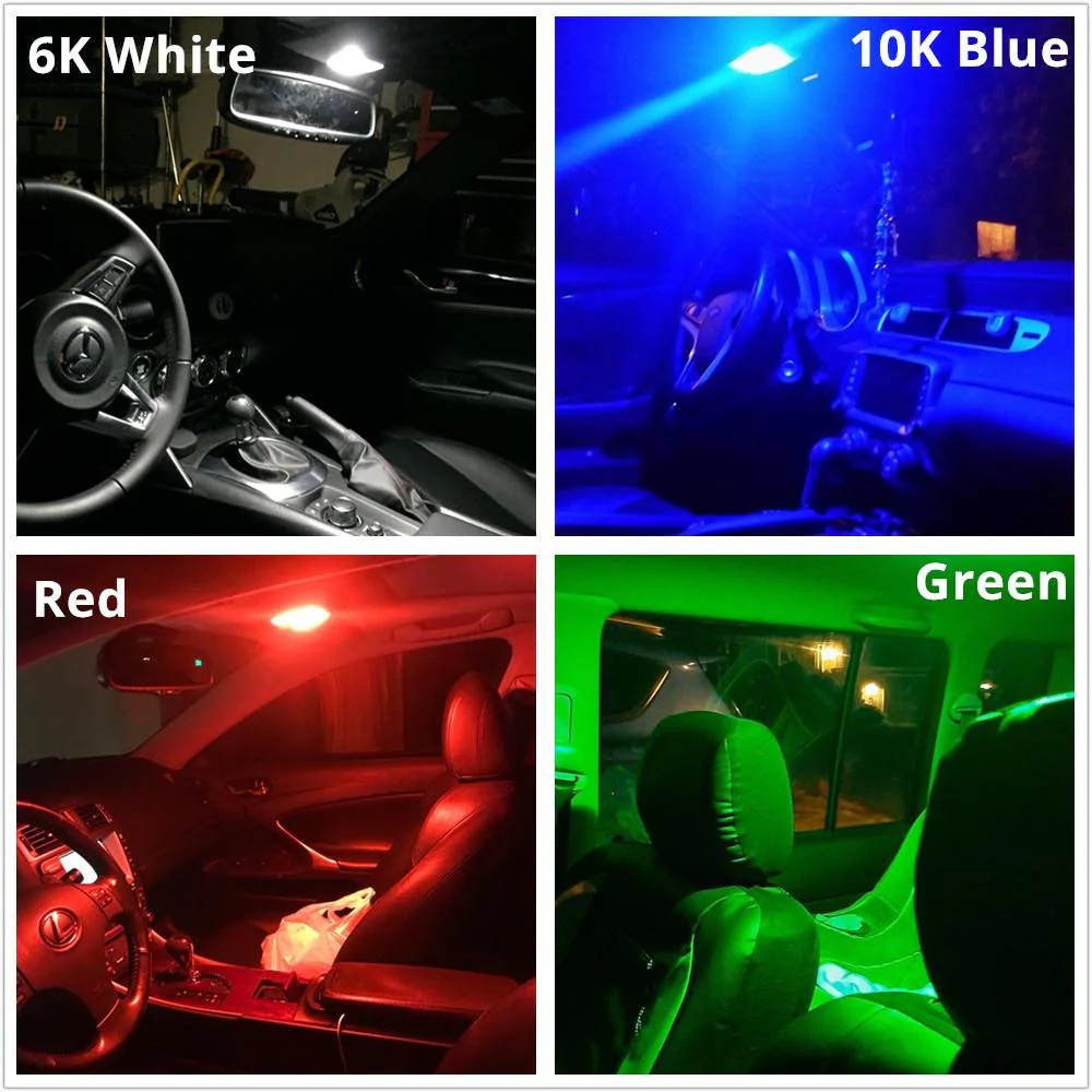 42mm 211-2 578 LED Festoon Bulbs Interior Map Dome Trunk Lights - Image 8