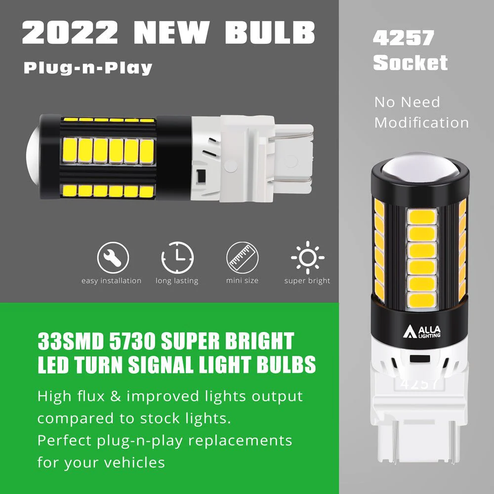 4257NA LED Turn Signal Lights Bulb Replacement Upgrade Blinker Lamps - Image 4