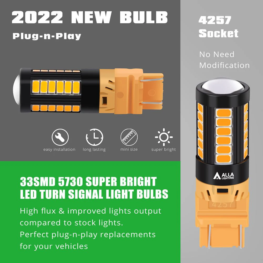 4257NA LED Turn Signal Lights Bulb Replacement Upgrade Blinker Lamps - Image 6