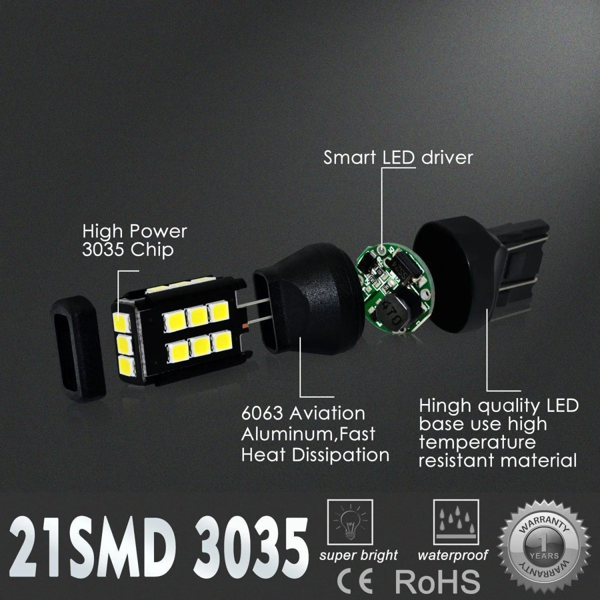 7440 7443 LED Bulbs Brake Stop, Signal, Reverse, Daytime Running Lights - Image 13
