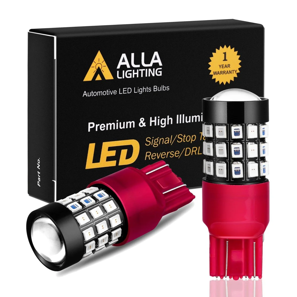 7443 7440 LED Lights Bulbs 2835 39-SMD, 6000K White/Amber Yellow/Red - Image 8