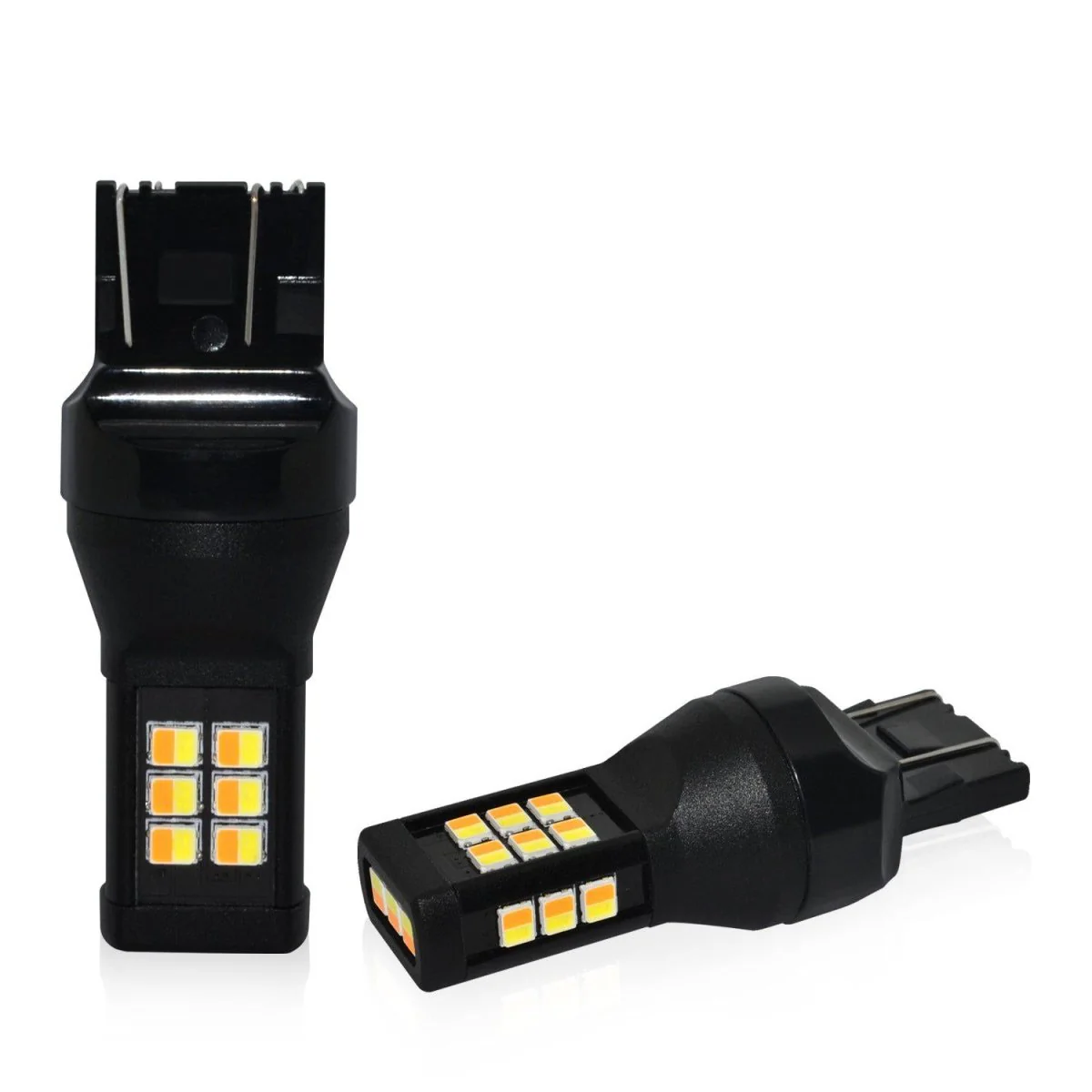 7443 7444 LED Switchback Bulbs Turn Signal Lights, White/Amber Yellow - Image 9