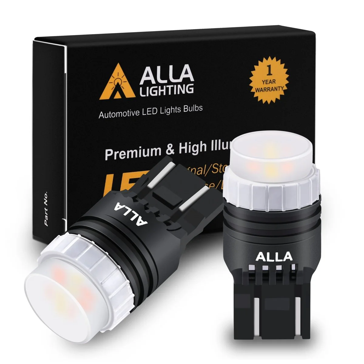 7443 7444NA Switchback LED Bulbs Turn Signal Lights, White/Amber Yellow - Image 6