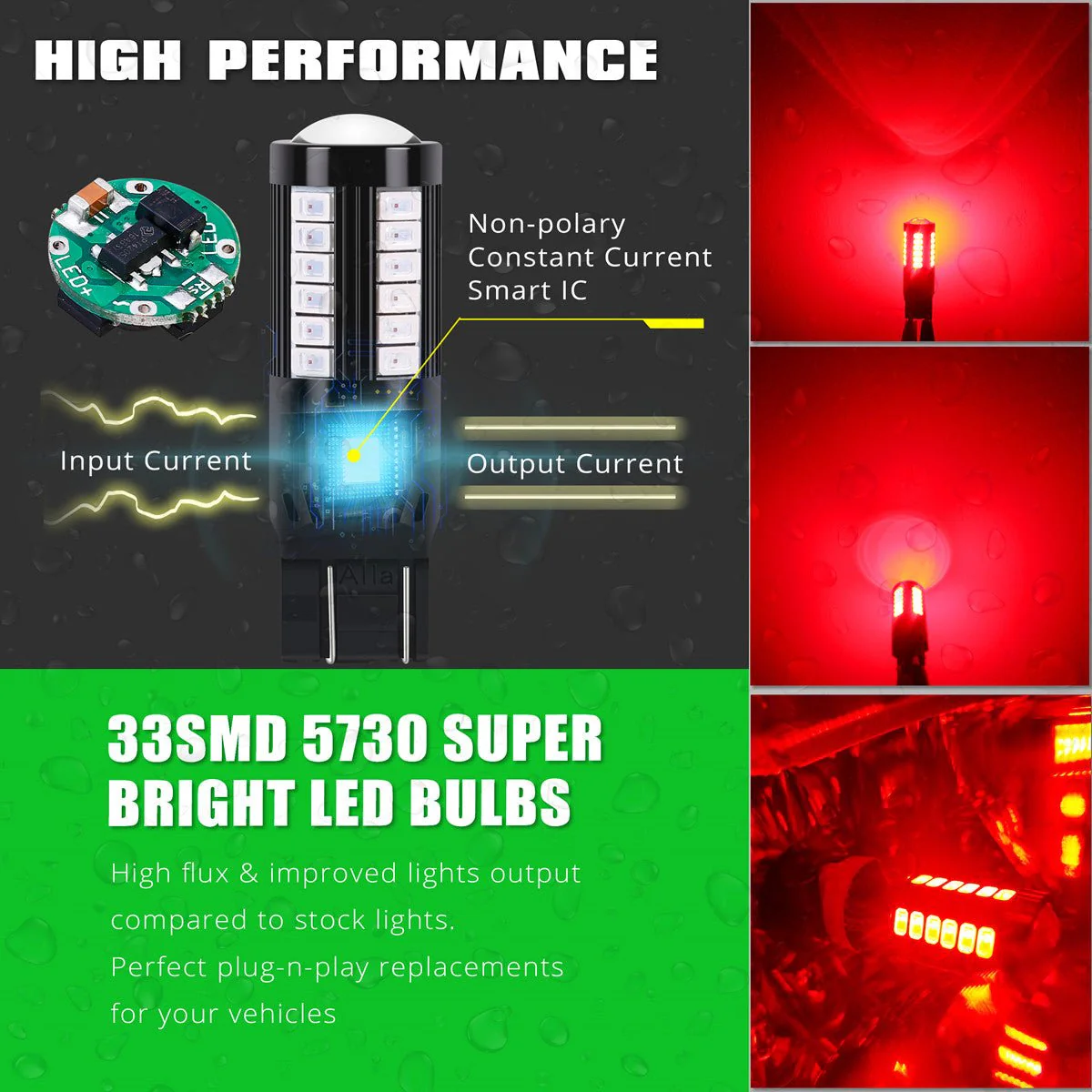 7443 LED Brake Lights Bulbs Stop Taillights Lamps | Dual Filament - Image 4