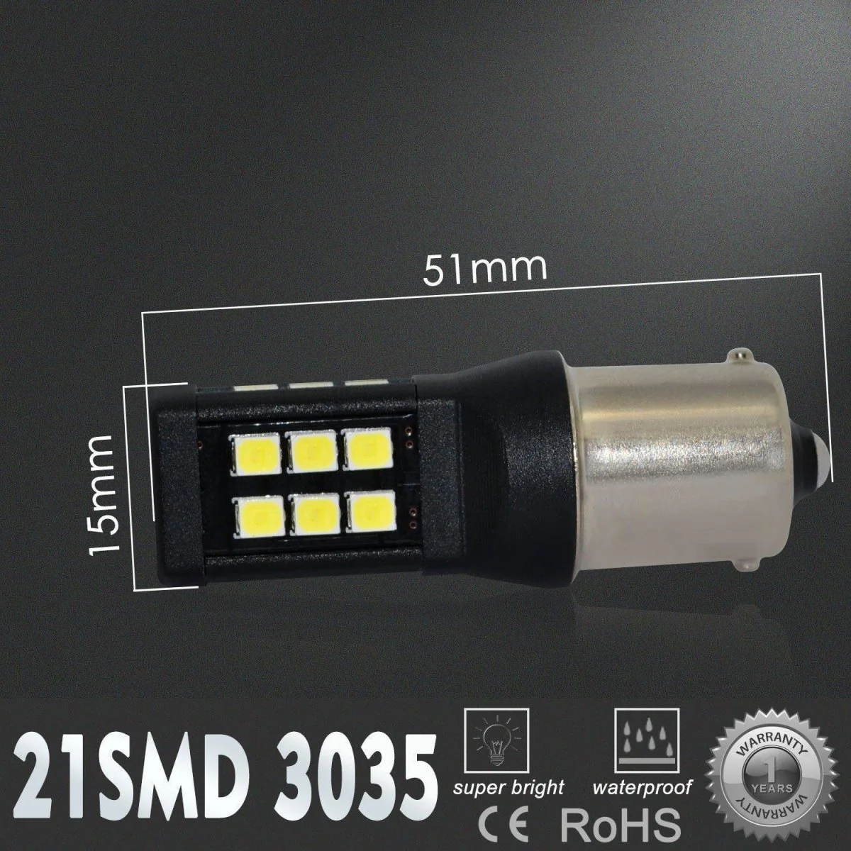 BA15S 1156 LED Lights Bulbs 3035-SMD Reverse, Signal, Brake Stop Lights - Image 14