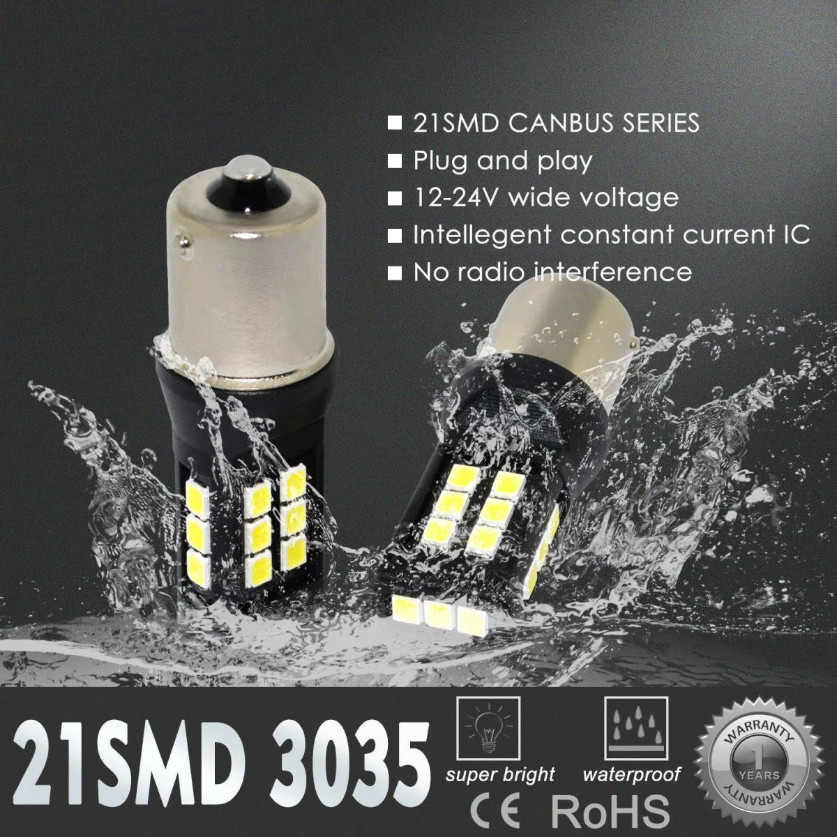 BA15S 1156 LED Lights Bulbs 3035-SMD Reverse, Signal, Brake Stop Lights - Image 15