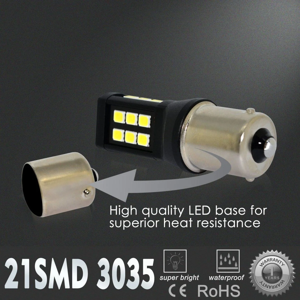 BA15S 1156 LED Lights Bulbs 3035-SMD Reverse, Signal, Brake Stop Lights - Image 16