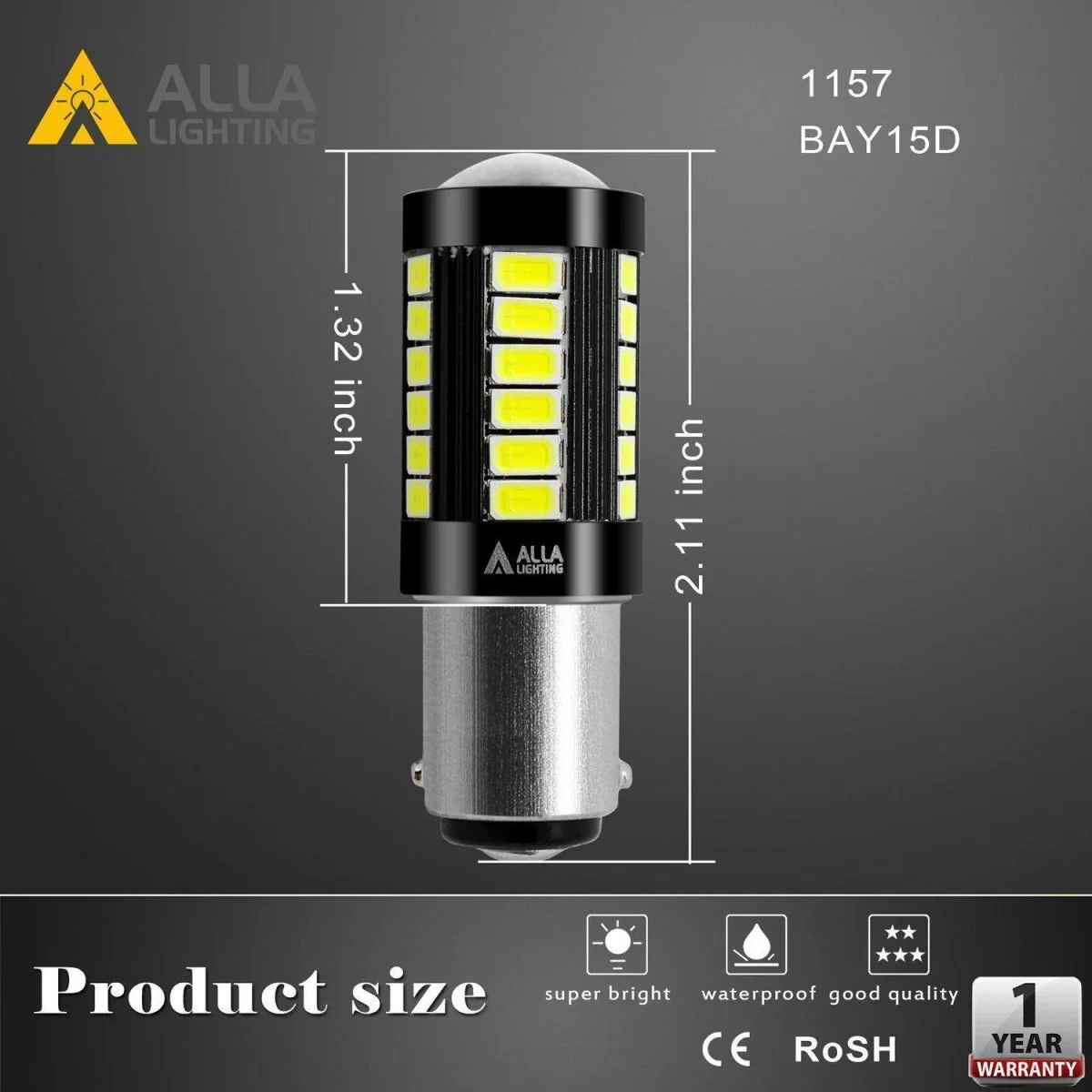 7506 1156 LED Strobe Lights Flashing Brake Stop Reverse Lights Bulbs - Image 12