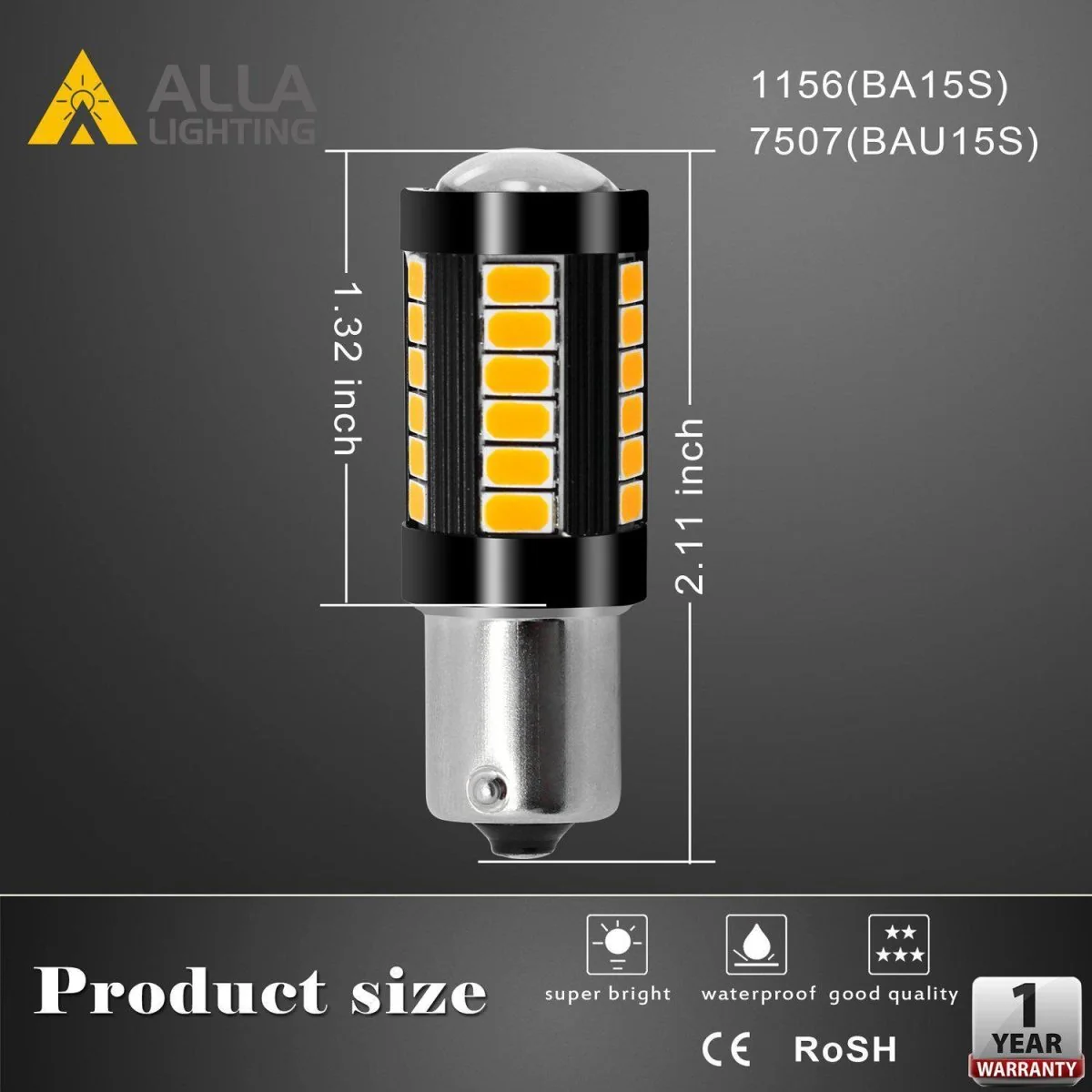 7507 PY21W 12496 LED Bulbs Super Bright 12V Turn Signal Lights Bulbs - Image 4