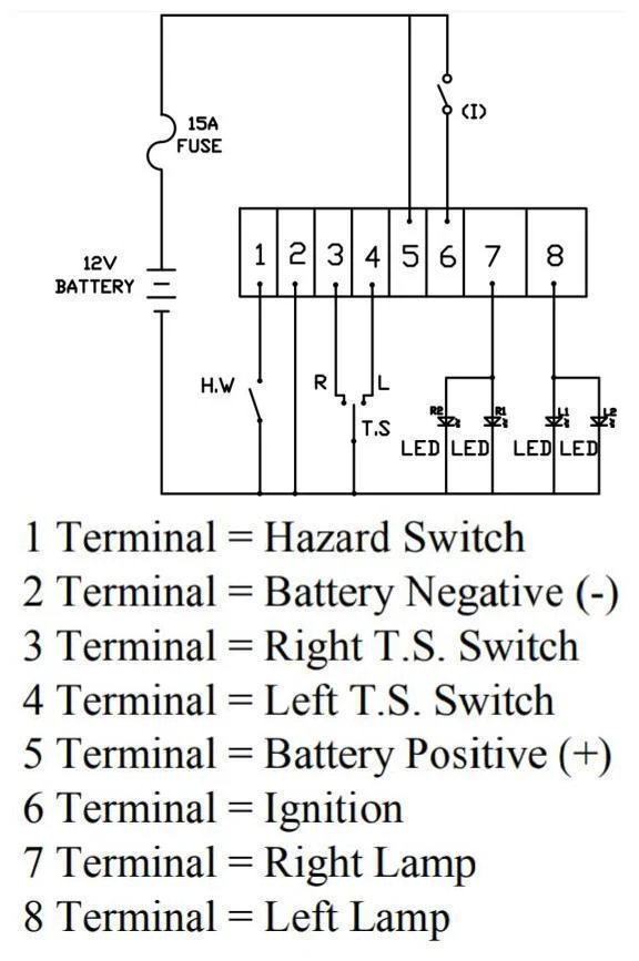 8-Pin Electronic LED Flasher Relay Fix LED Turn Signal Bulbs Hyper Flash - Image 4