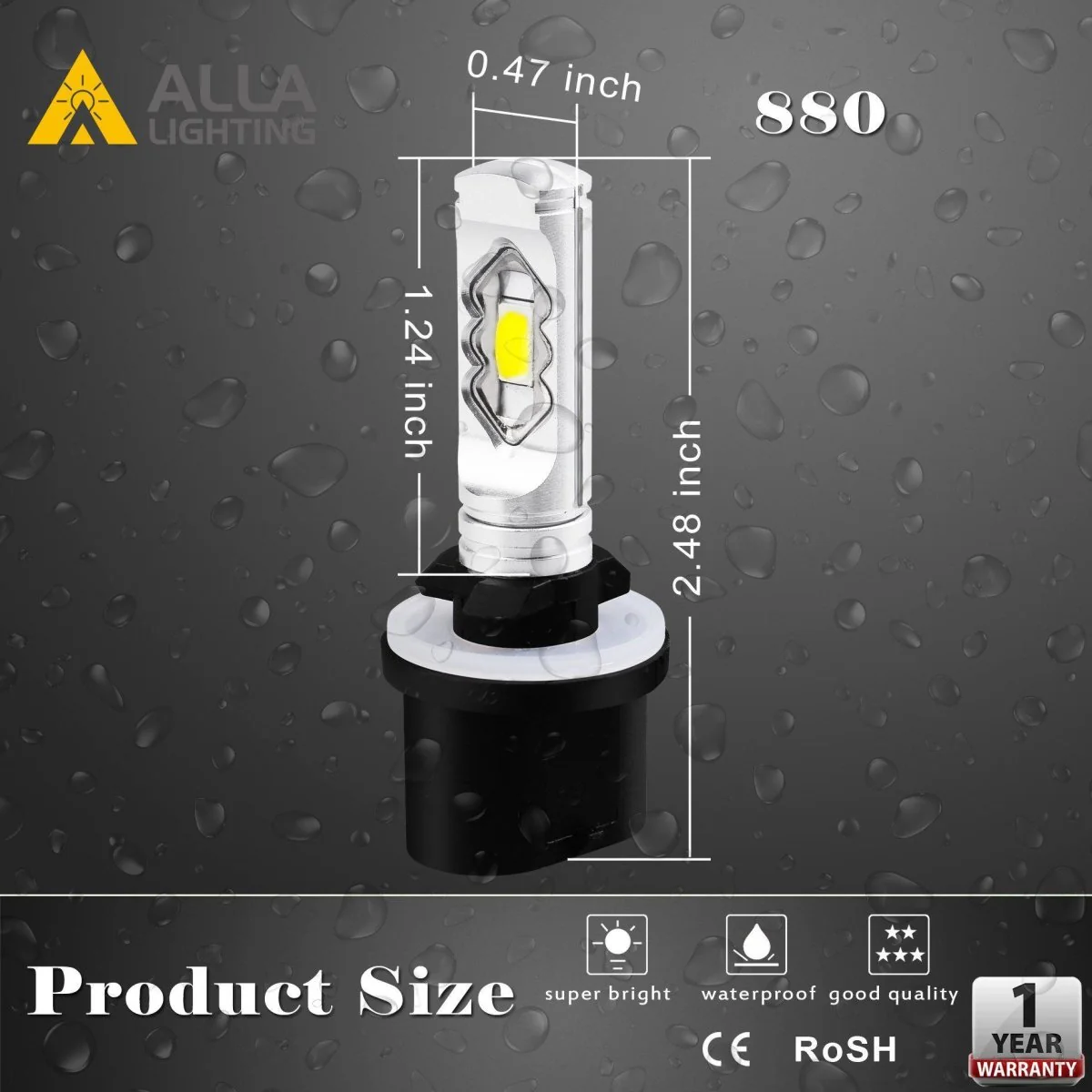 884 880 LED Bulbs ETI-SMD Fog Lights DRL 899, 6K White/Yellow/8000K Blue - Image 8