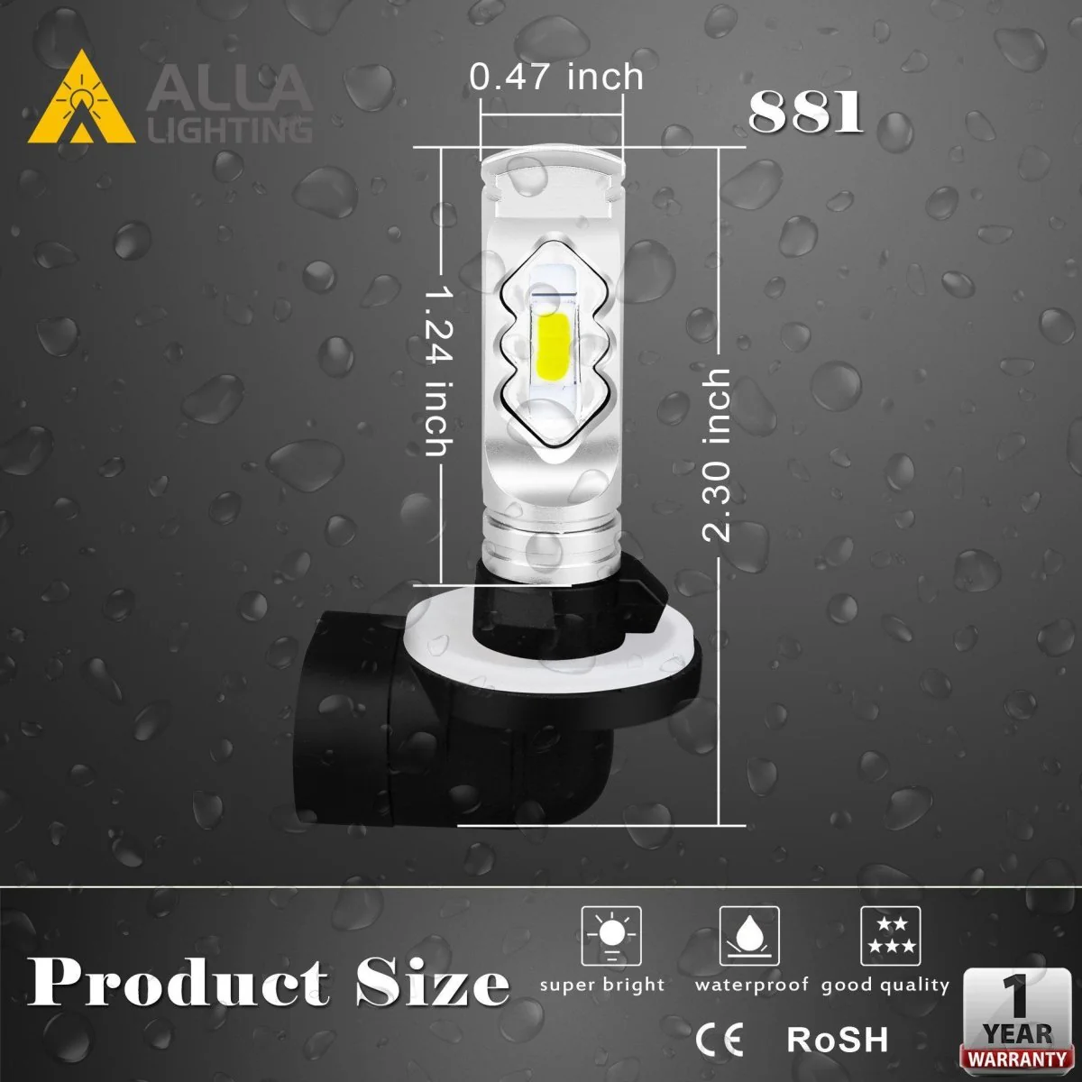 898 881 LED Bulbs ETI-SMD Fog Lights Replacement for Cars, Trucks 889 - Image 8