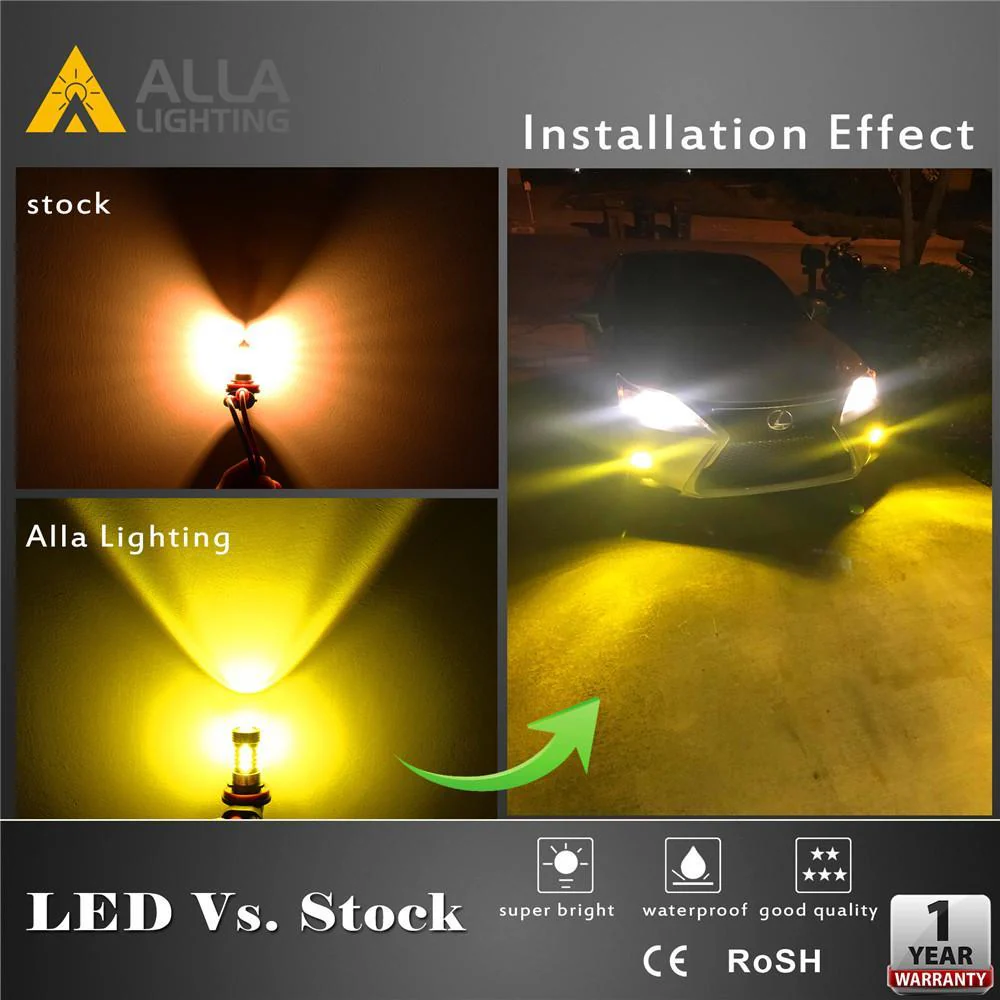 9006 HB4 LED Bulbs Fog Lights Upgrade for Cars, Trucks, 3000K Yellow - Image 12