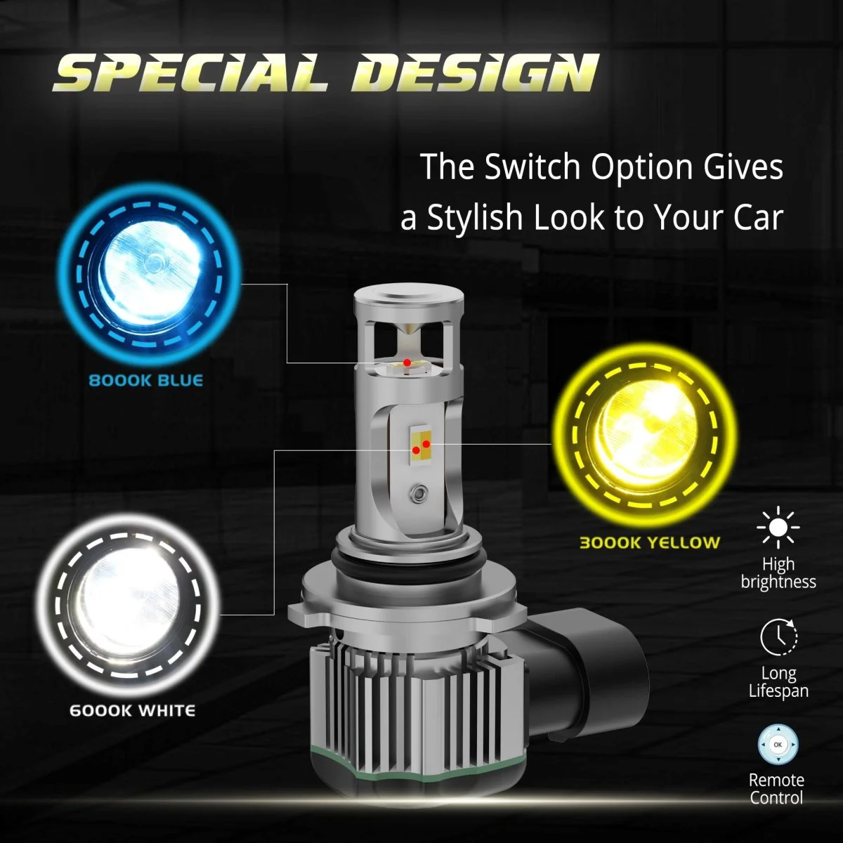 9006 HB4 LED Switchback LED Bulbs Fog Lights | White, Yellow, Blue - Image 18