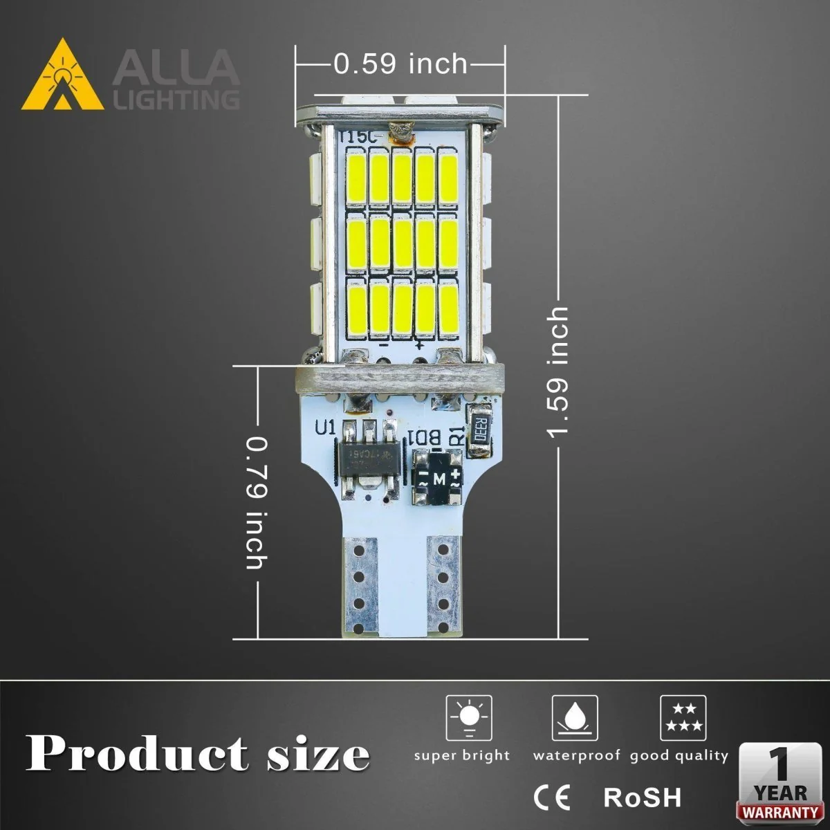 912 921 LED Bulbs Strobe Brake Lights Flashing Stop Reverse Light - Image 9