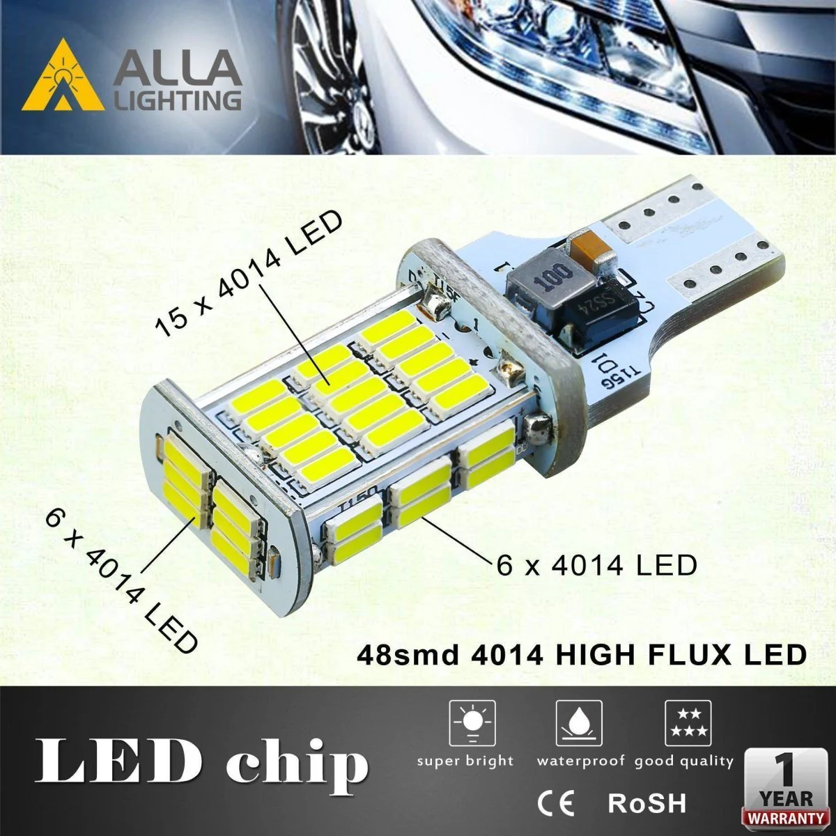 912 921 LED Lights Bulbs 4014 48-SMD Reverse, Signal, 3rd Brake Stop Lights - Image 11