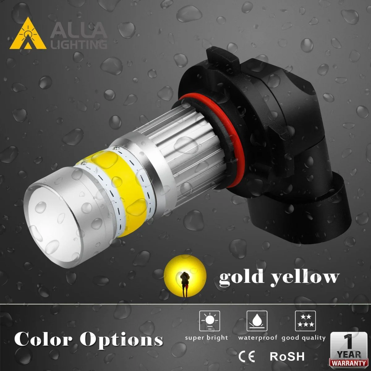 COB-72 H10 9145 LED Fog Light Bulbs, 6500K White/8000K Blue/3000K Amber Yellow - Image 12