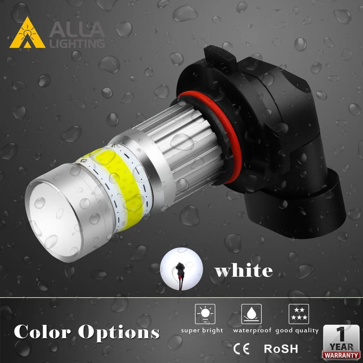 COB-72 H10 9145 LED Fog Light Bulbs, 6500K White/8000K Blue/3000K Amber Yellow - Image 6