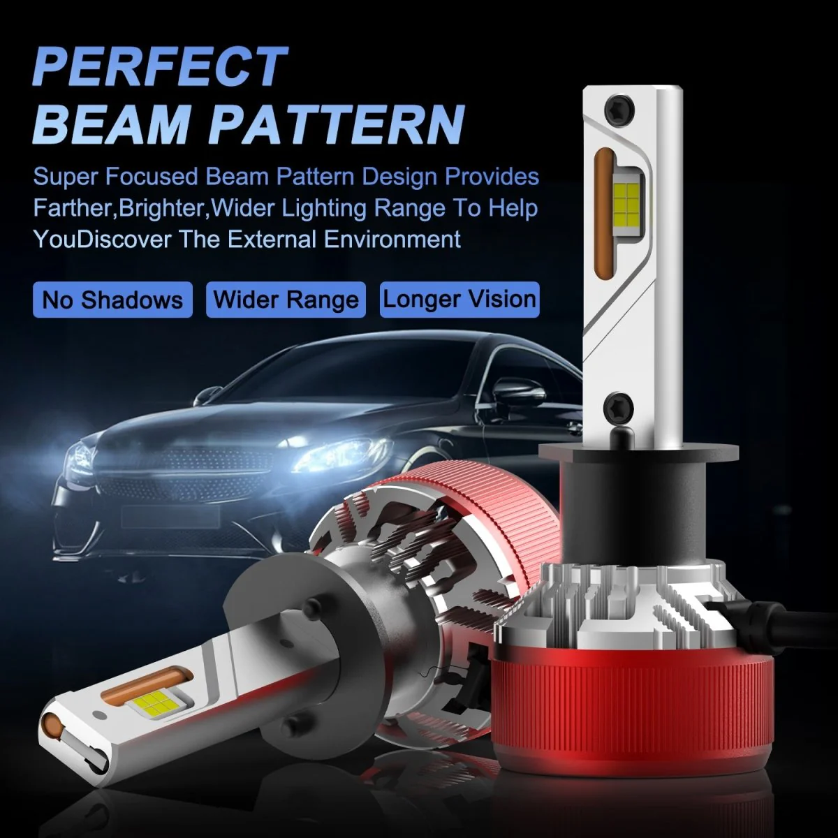 AG1 H1 LED Forward Lightings Conversion Kits Bulbs |  6500K Xenon White - Image 5