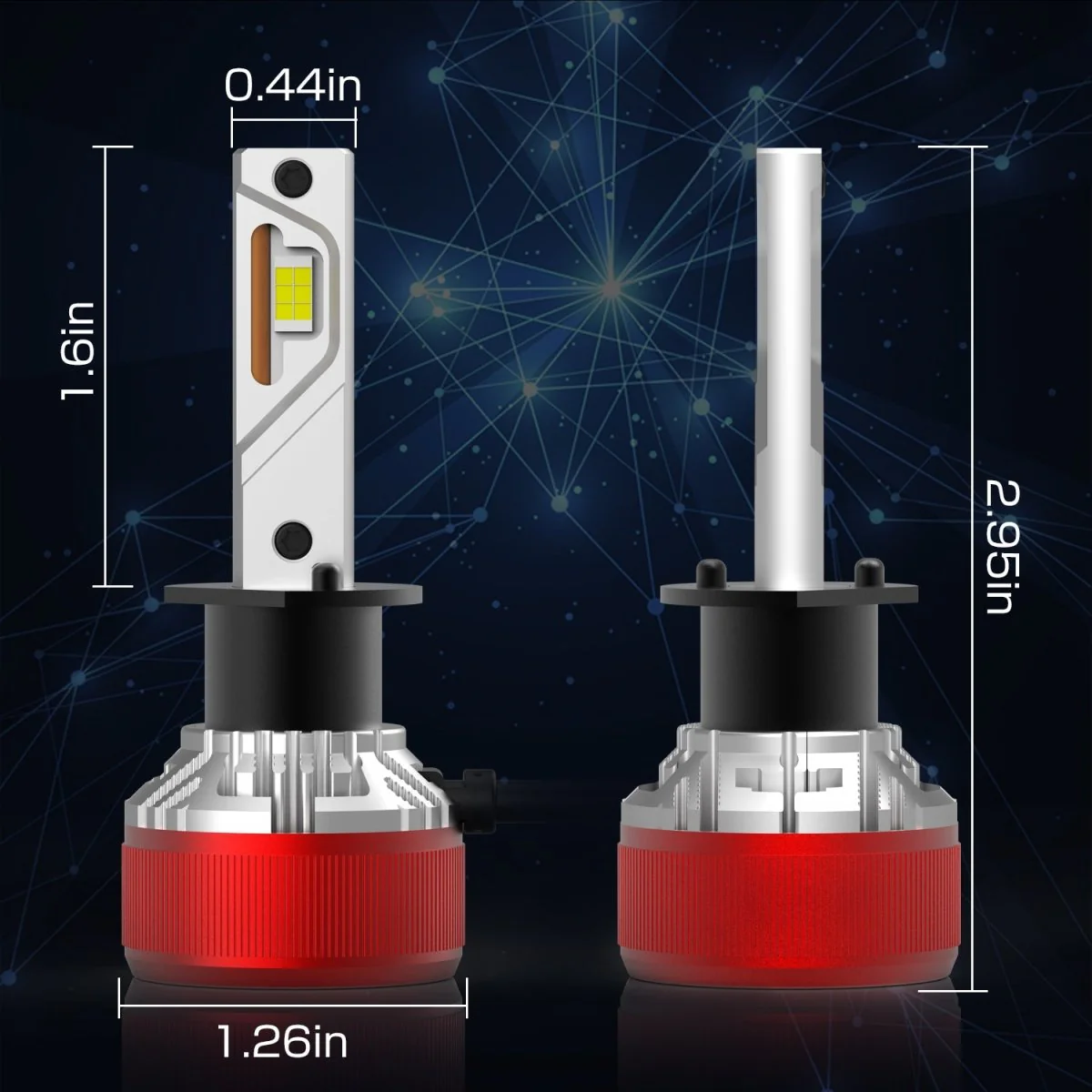 AG1 H1 LED Forward Lightings Conversion Kits Bulbs |  6500K Xenon White - Image 6