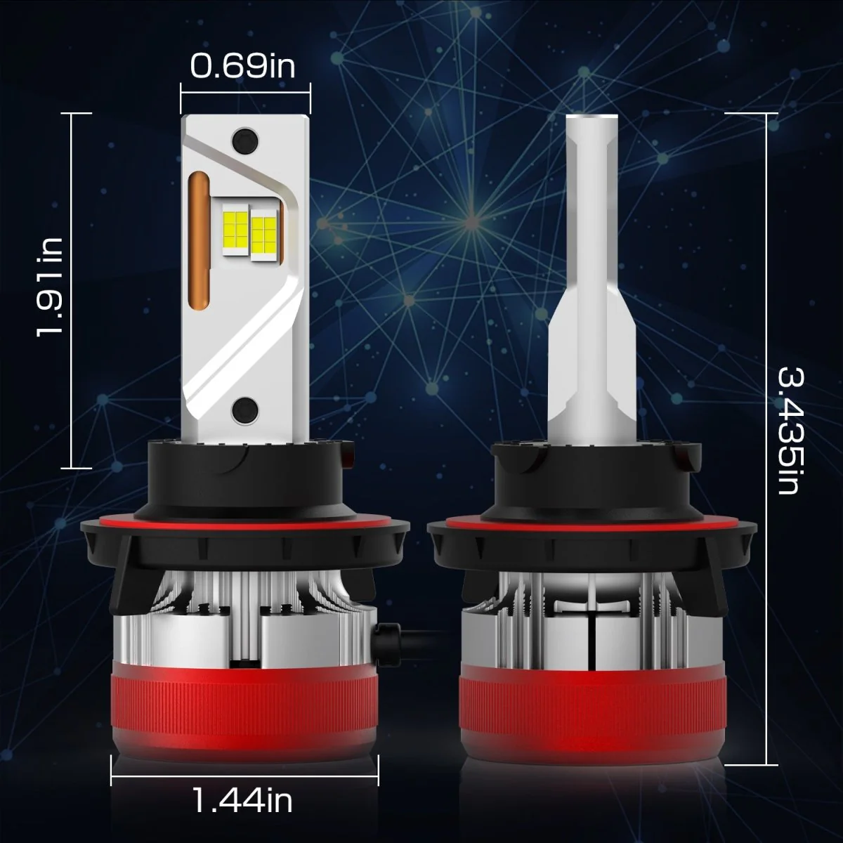 AG1 H13 9008 LED Forward Lightings Conversion Kits Bulbs |  6500K Xenon White - Image 8