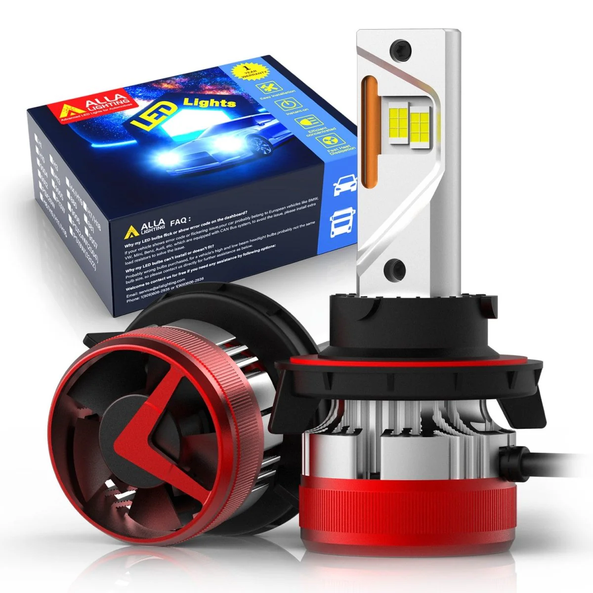 AG1 H13 9008 LED Forward Lightings Conversion Kits Bulbs |  6500K Xenon White - Image 9