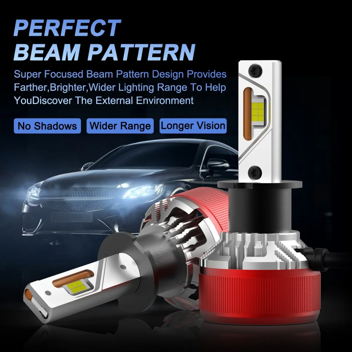 AG1 H3 LED Forward Lightings Conversion Kits Bulbs |  6500K Xenon White - Image 5
