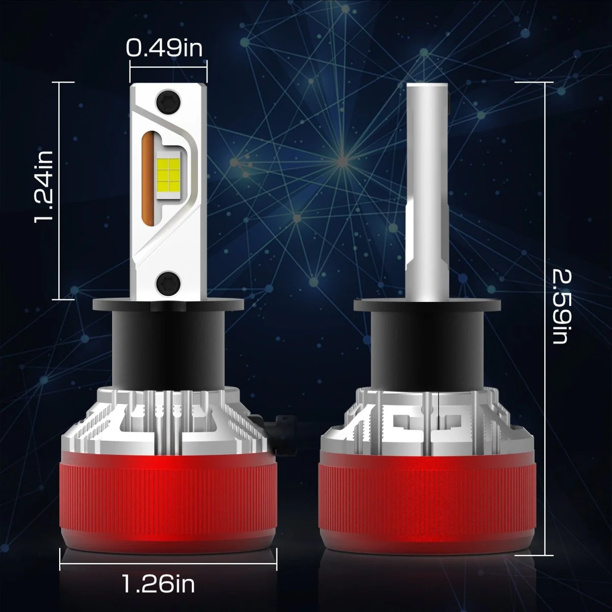 AG1 H3 LED Forward Lightings Conversion Kits Bulbs |  6500K Xenon White - Image 6