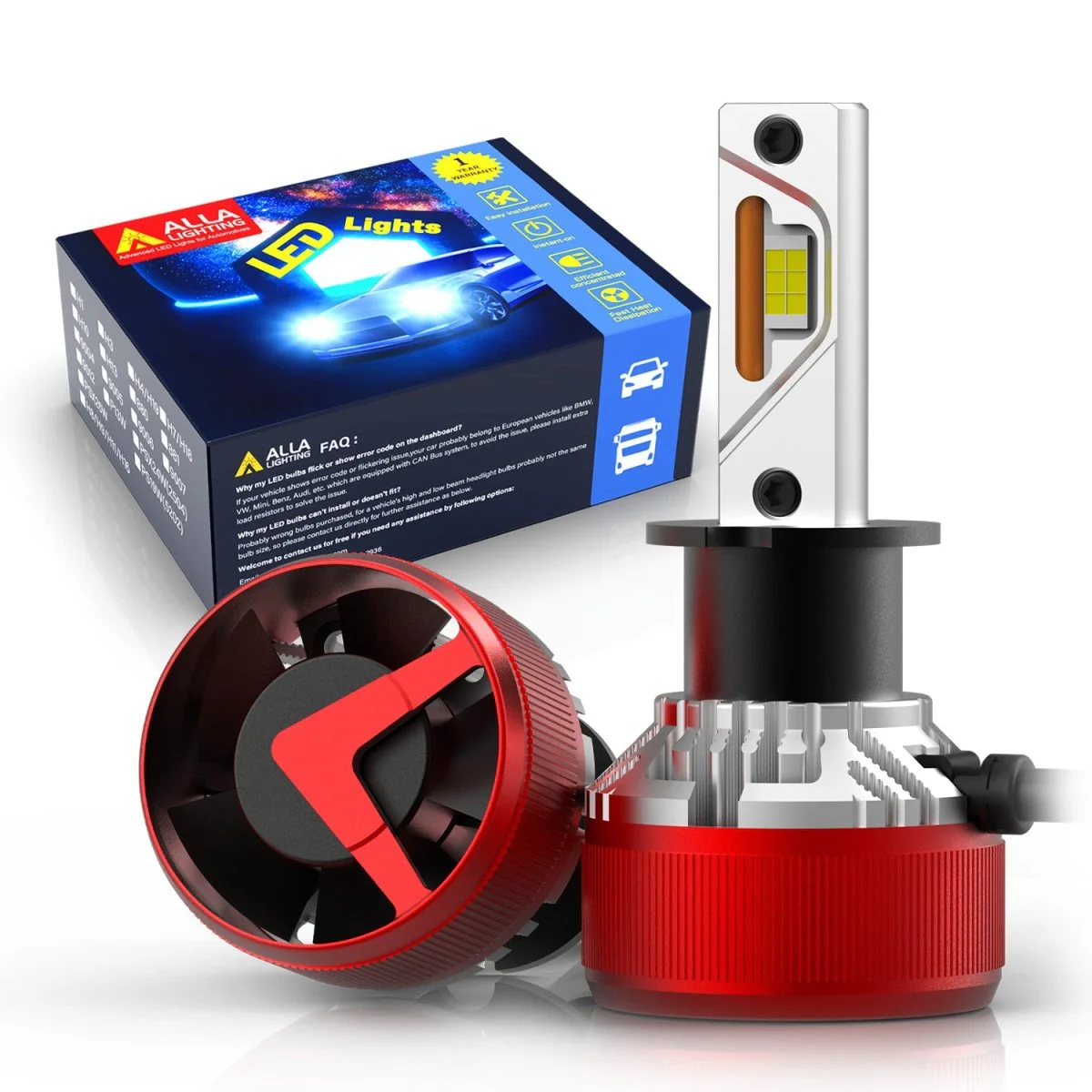AG1 H3 LED Forward Lightings Conversion Kits Bulbs |  6500K Xenon White - Image 9