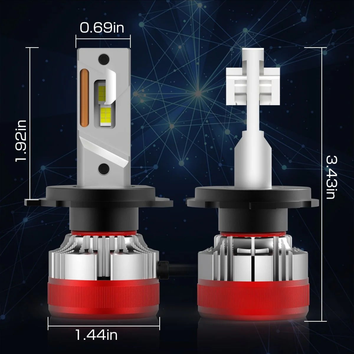 AG1 H4 HB2 9003 LED Forward Lightings Conversion Kits Bulbs | 6500K Xenon White - Image 8