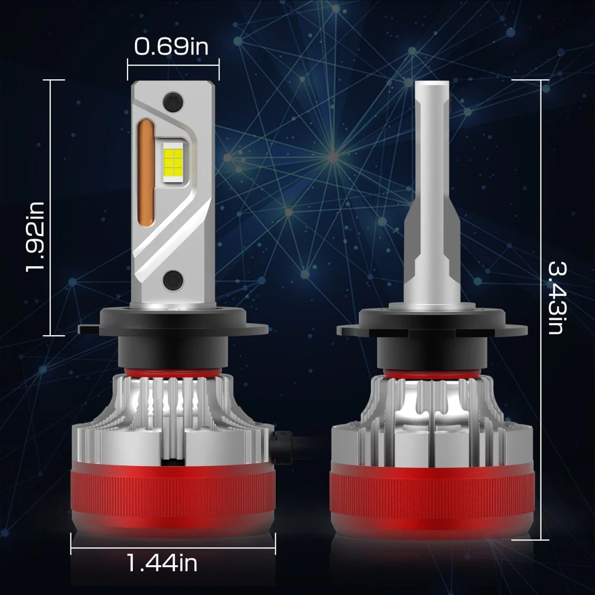AG1 H7 LED Forward Lightings Conversion Kits Bulbs |  6500K Xenon White - Image 8