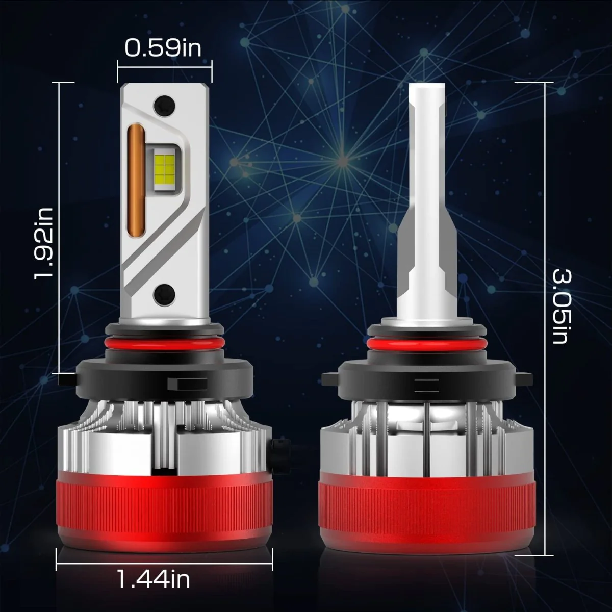 AG1 HIR2 9012 LED Forward Lightings Conversion Kits Bulbs |  6500K Xenon White - Image 7