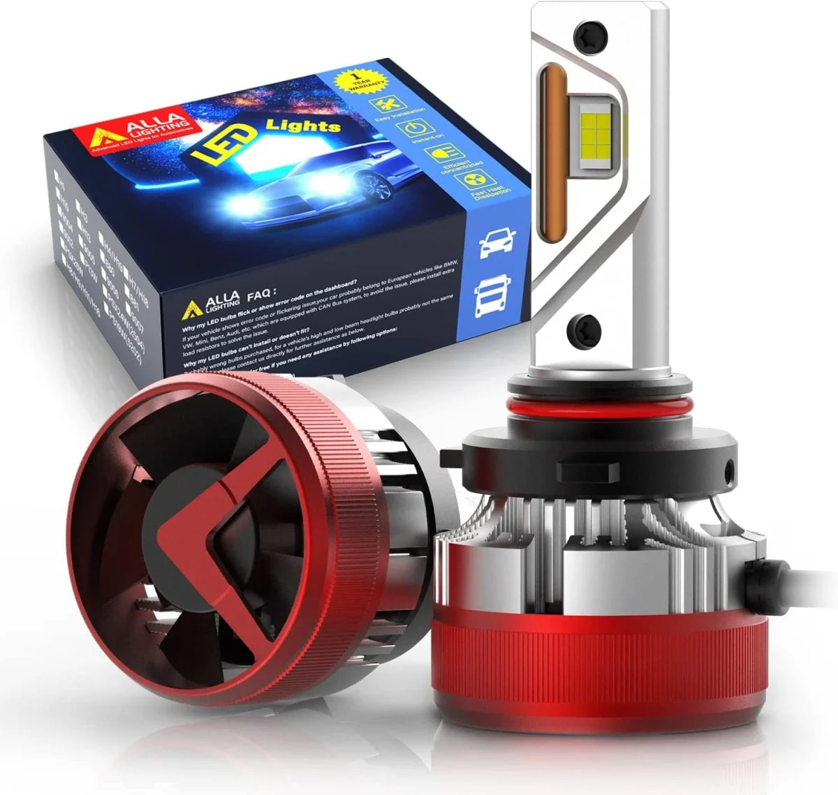AG1 HIR2 9012 LED Forward Lightings Conversion Kits Bulbs |  6500K Xenon White - Image 9