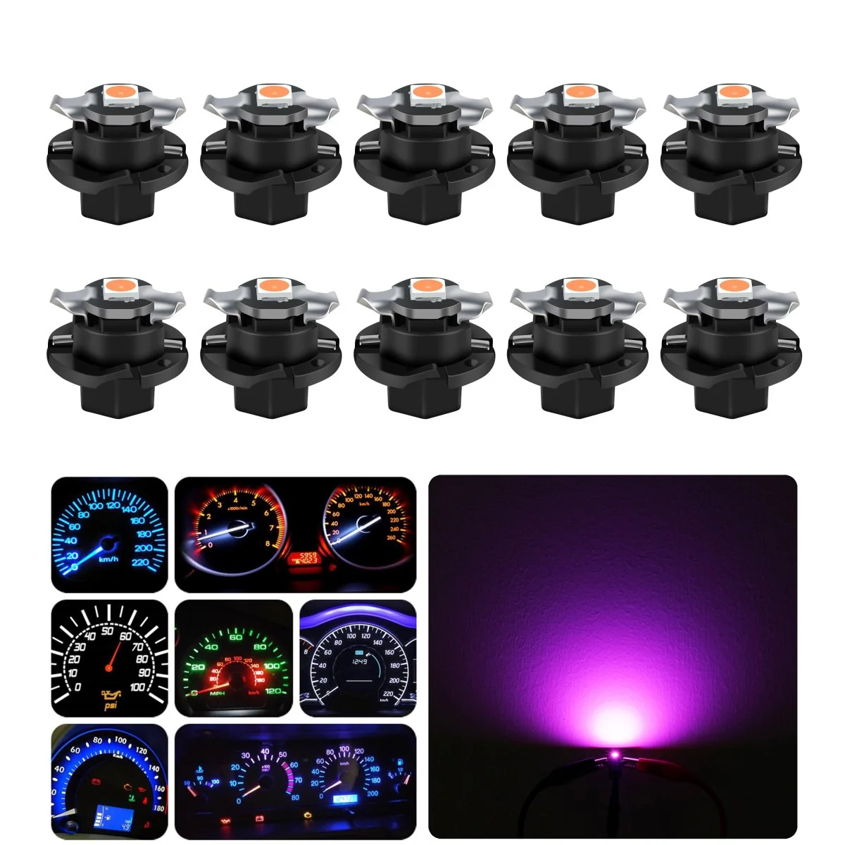 B8.4D LED Dashboard Instrument Gauge Lights 2452MFX6 2723MFX6 Bulb - Image 14