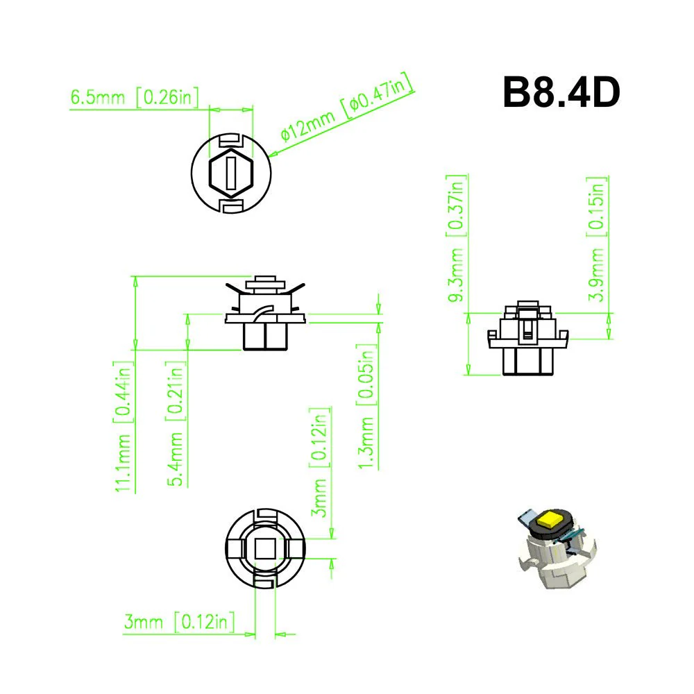 B8.4D LED Dashboard Instrument Gauge Lights 2452MFX6 2723MFX6 Bulb - Image 4