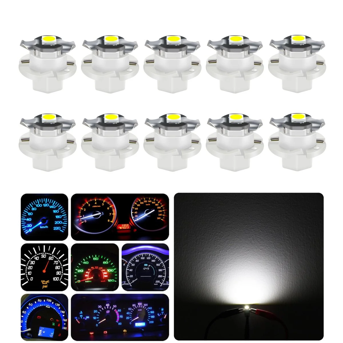 B8.4D LED Dashboard Instrument Gauge Lights 2452MFX6 2723MFX6 Bulb - Image 6