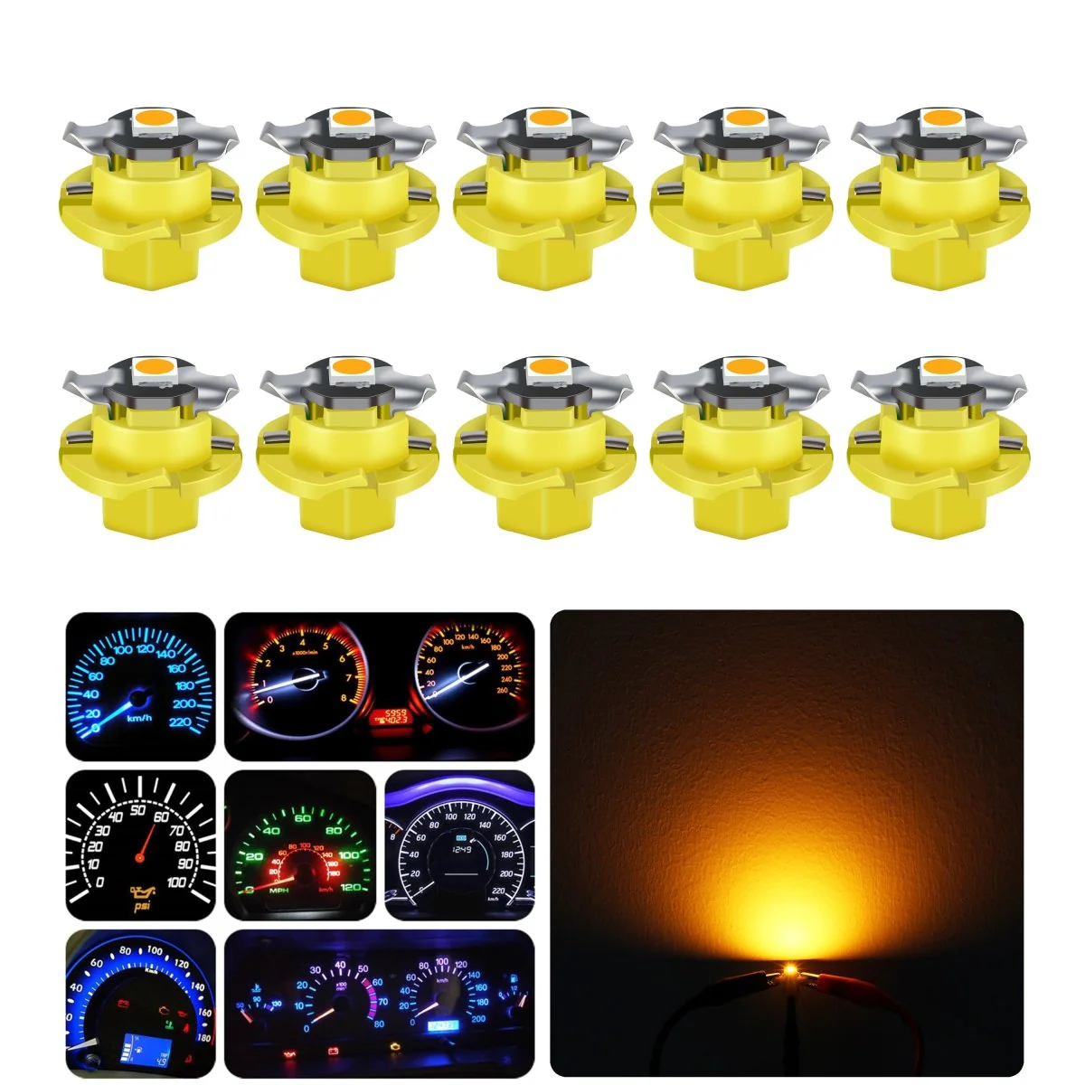 B8.4D LED Dashboard Instrument Gauge Lights 2452MFX6 2723MFX6 Bulb - Image 9
