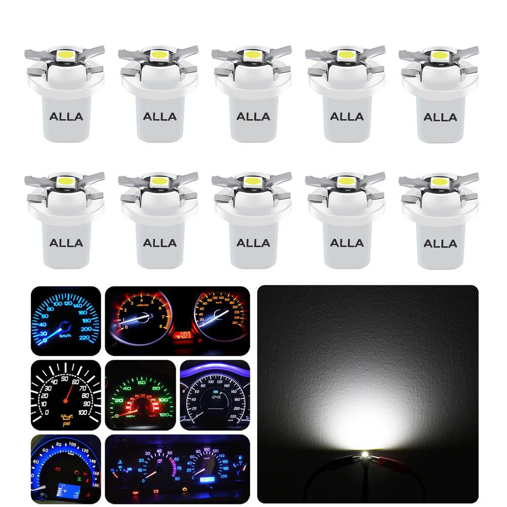 B8.5D LED Dashboard Instrument Cluster Gauge Lights 2721MF 2351MFX6 Bulb - Image 3