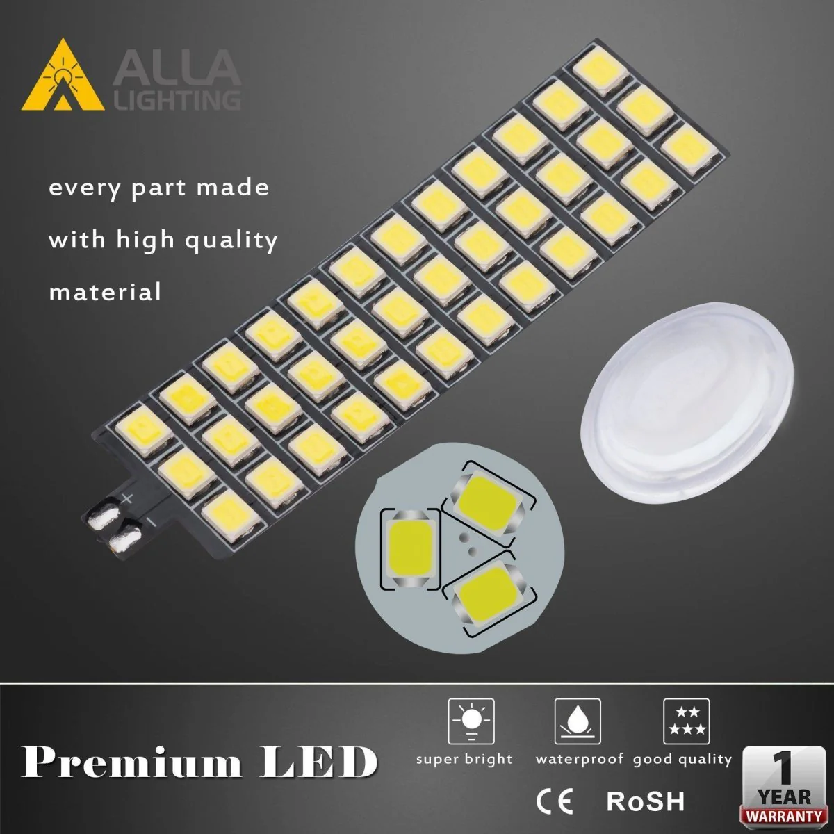 BA15S 1156 LED Lights Bulbs 2835 39-SMD, White/Red/Amber Yellow - Image 7