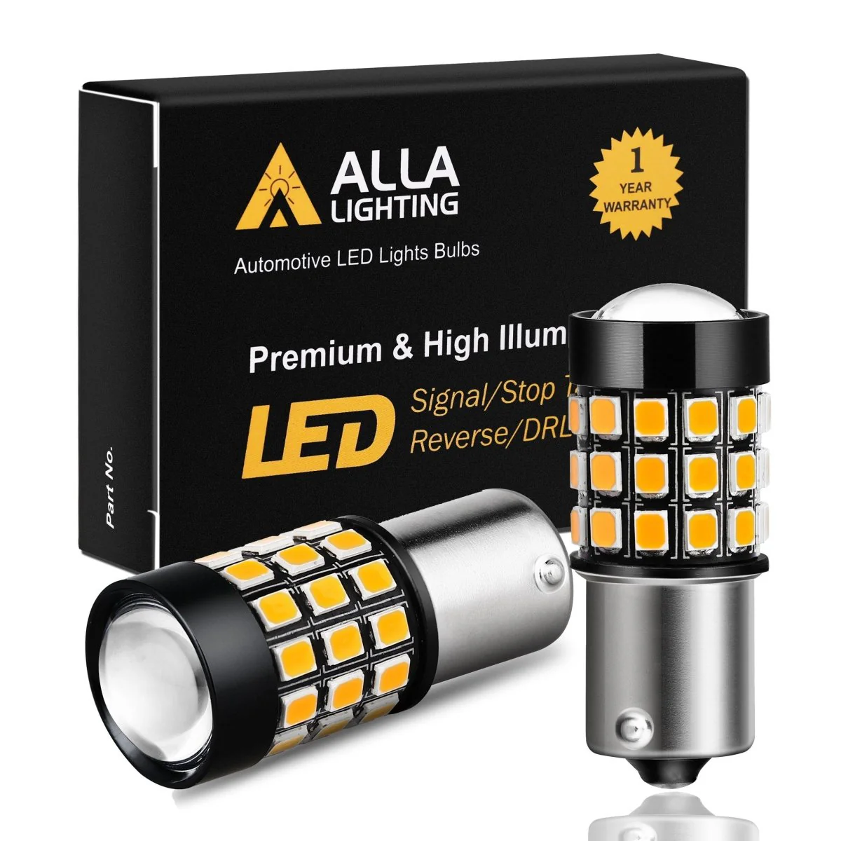 BA15S 1156 LED Lights Bulbs 2835 39-SMD, White/Red/Amber Yellow - Image 9
