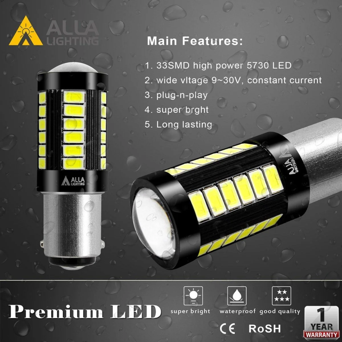 BA15S 1156 LED Turn Signal/Brake Stop Tail/Reverse Lights Bulbs - Image 12