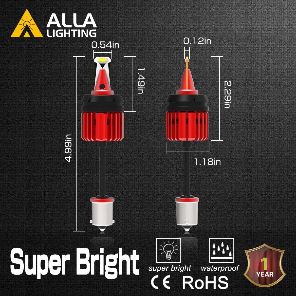 BA15S 7506 P21W 1156 CANBUS LED Bulbs Error Free Backup Reverse Lights - Image 6